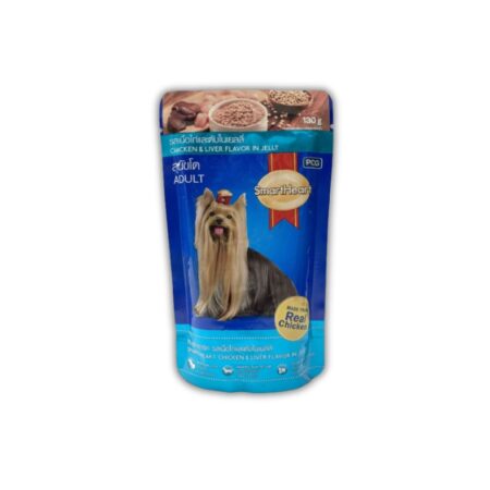 Gói Pate Cho Chó Trưởng Thành Smartheart 130g - vị Thịt Gà và Gan