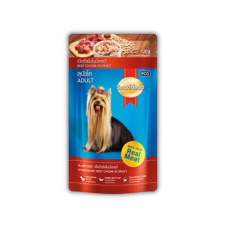 Gói Pate Cho Chó Trưởng Thành Smartheart 130g - vị Thịt Bò