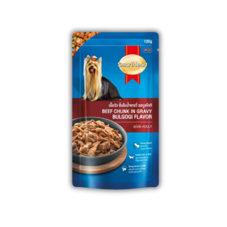 Gói Pate cho Chó Trưởng Thành Smartheart - vị Bò Viên Nấu xốt Bulgogi 120g