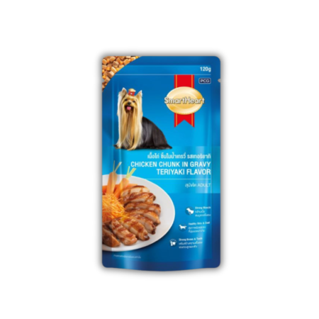 Dreamer Pet Shop - Shop for your pet Gói Pate cho Chó Trưởng Thành Smartheart - vị Gà viên nấu xốt teriyaki 120g