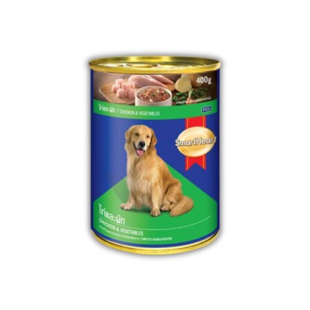 Lon Pate Cho Chó Trưởng Thành Smartheart 400g - Gà Hầm Rau Củ
